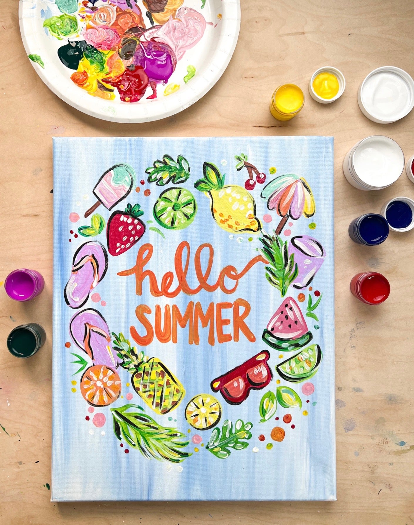 FREE TUTORIAL! Hello Summer Wreath